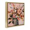 Stupell Industries Blush Abstract Bouquet Framed Floater Canvas Wall Art Design by Sasha